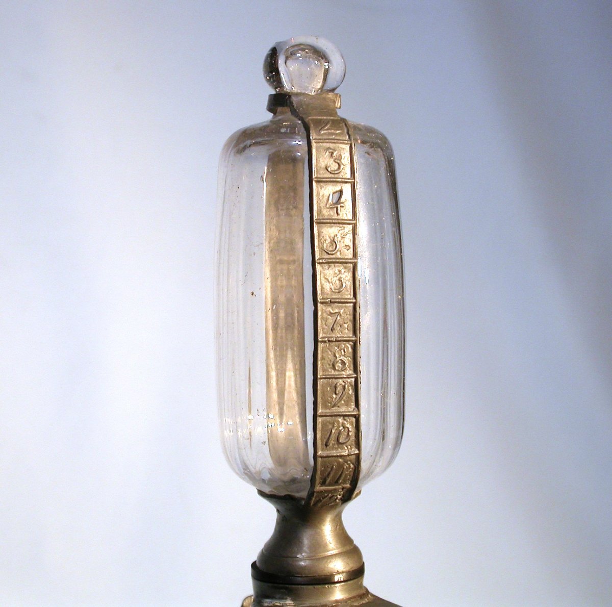 RARE HORLOGE À HUILE EN ETAIN - SAXE (?), DEBUT DU XIX ème s-photo-1