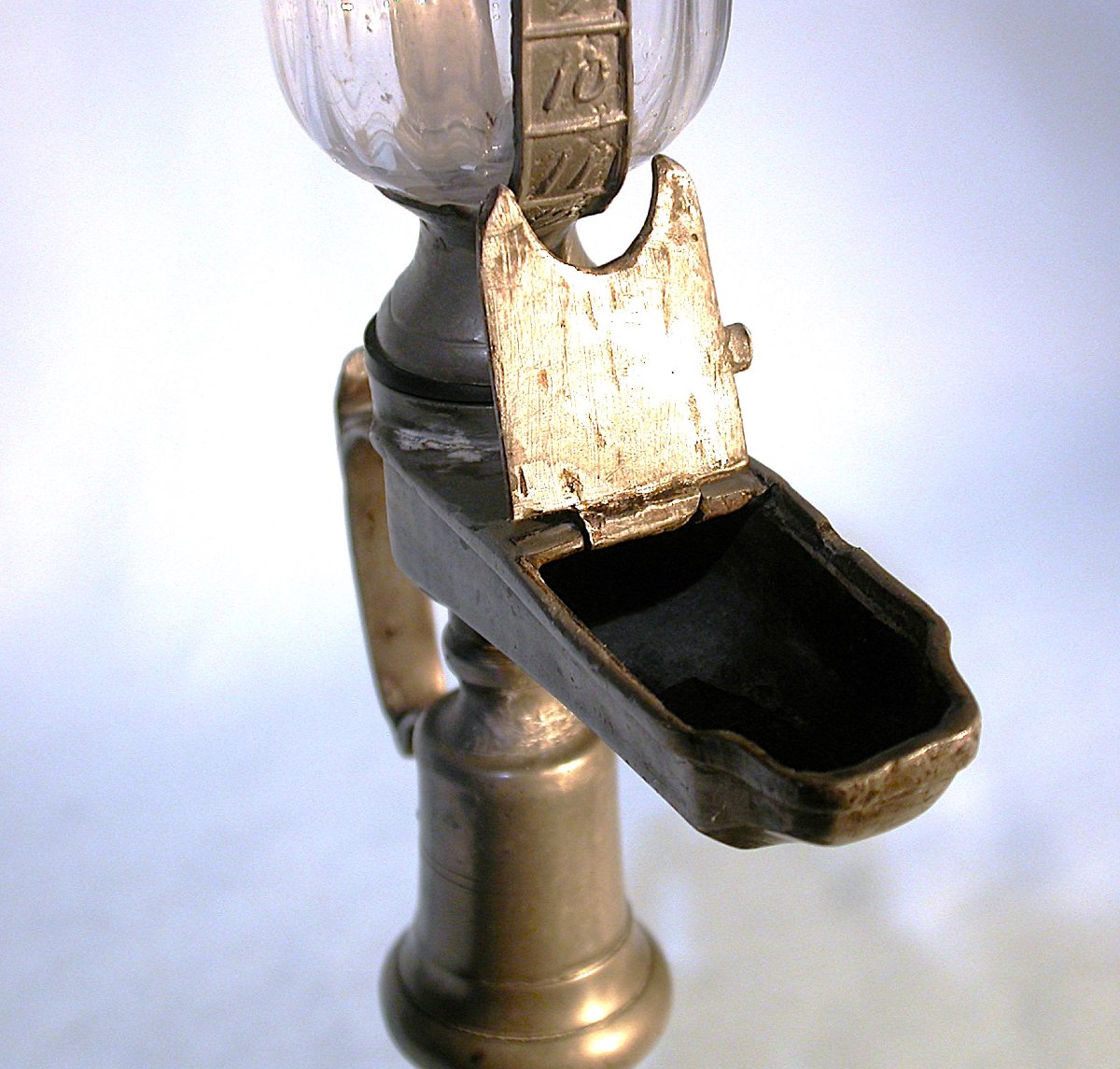 RARE HORLOGE À HUILE EN ETAIN - SAXE (?), DEBUT DU XIX ème s-photo-3