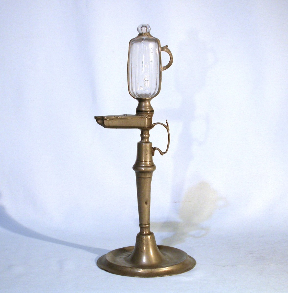 RARE HORLOGE À HUILE EN ETAIN - SAXE (?), DEBUT DU XIX ème s