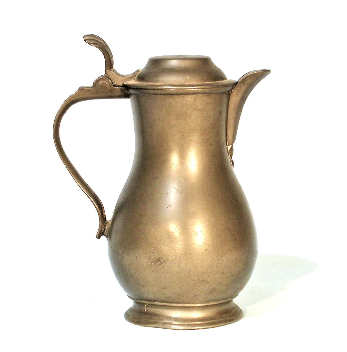 Pewter Wine Jug - Valenciennes, 19th C-photo-2