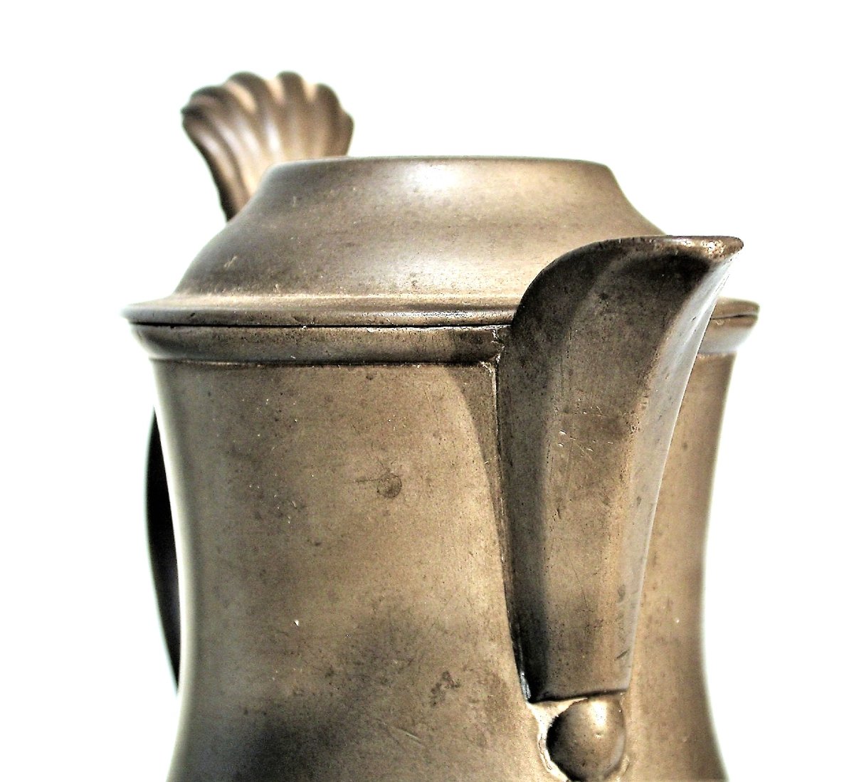 Pewter Wine Jug - Valenciennes, 19th C-photo-3