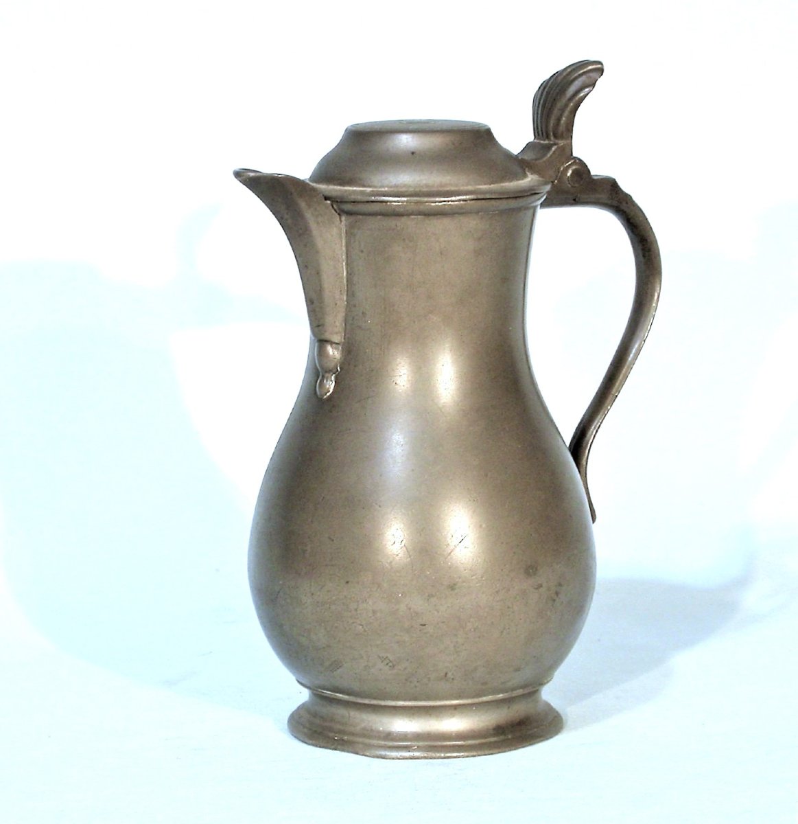 Pewter Wine Jug - Valenciennes, 19th C-photo-4
