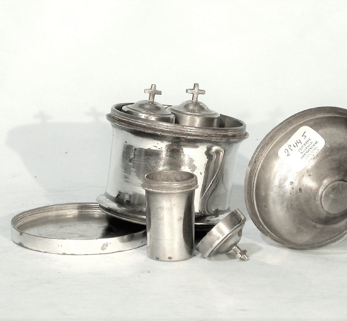 Holy Oil Case In Pewter - Toulouse, Early 19th C.-photo-2