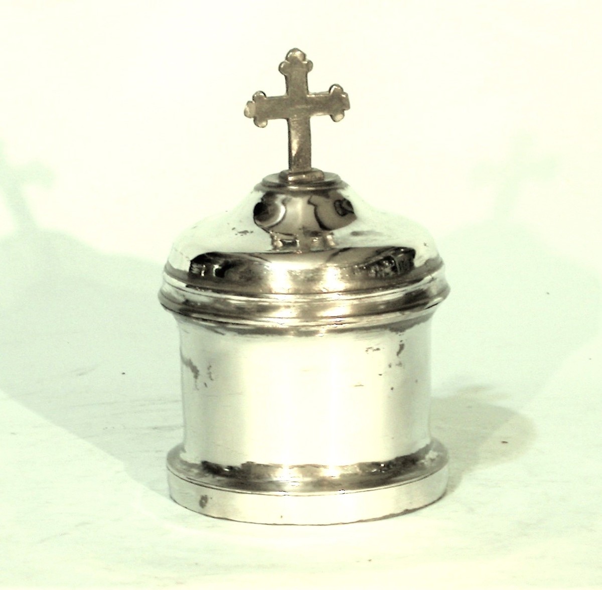 Holy Oil Case In Pewter - Toulouse, Early 19th C.-photo-1