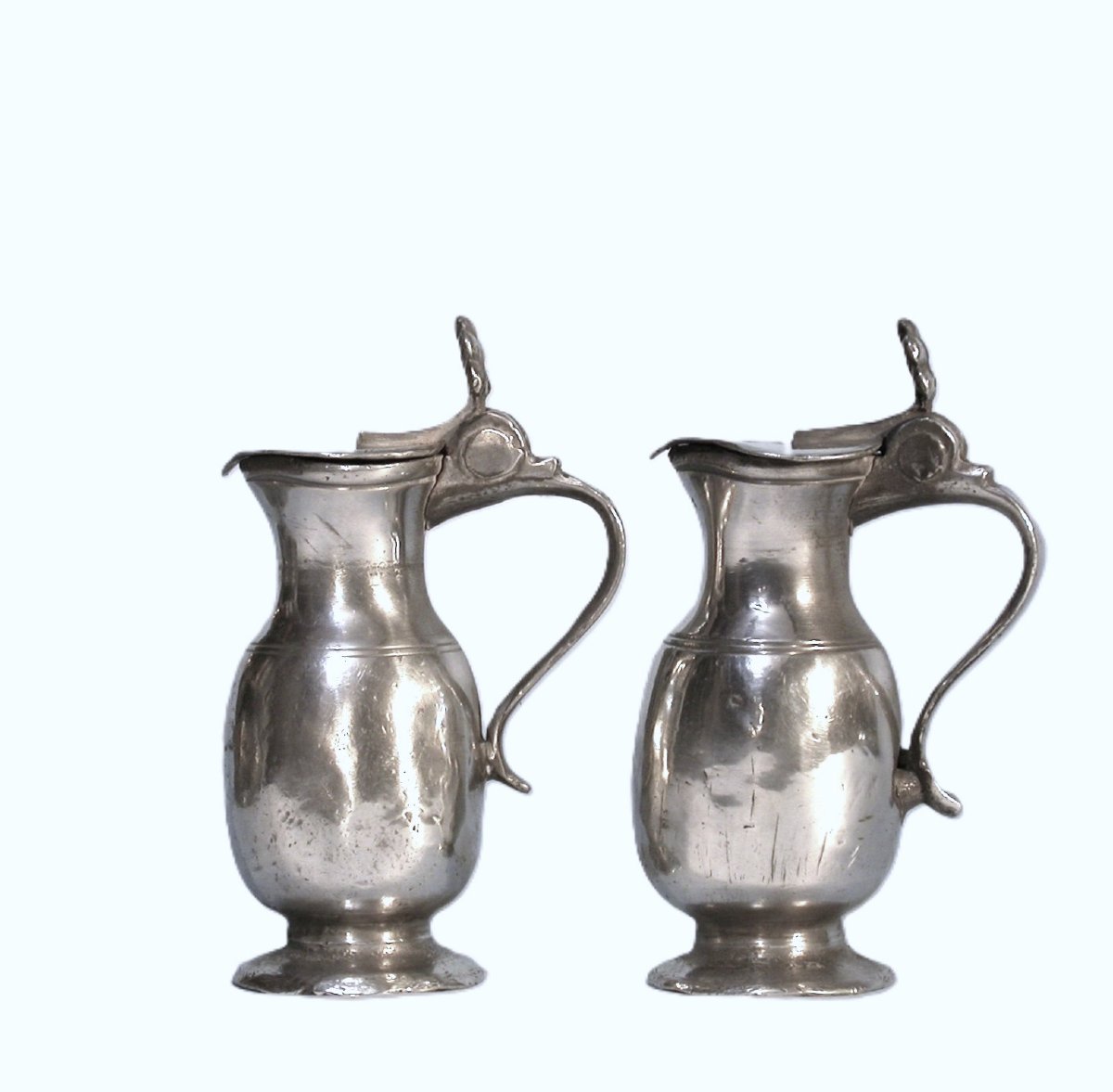 BURETTES LITURGIQUES EN ETAIN - AUXERRE (BOURGOGNE), XVIII ème s-photo-3