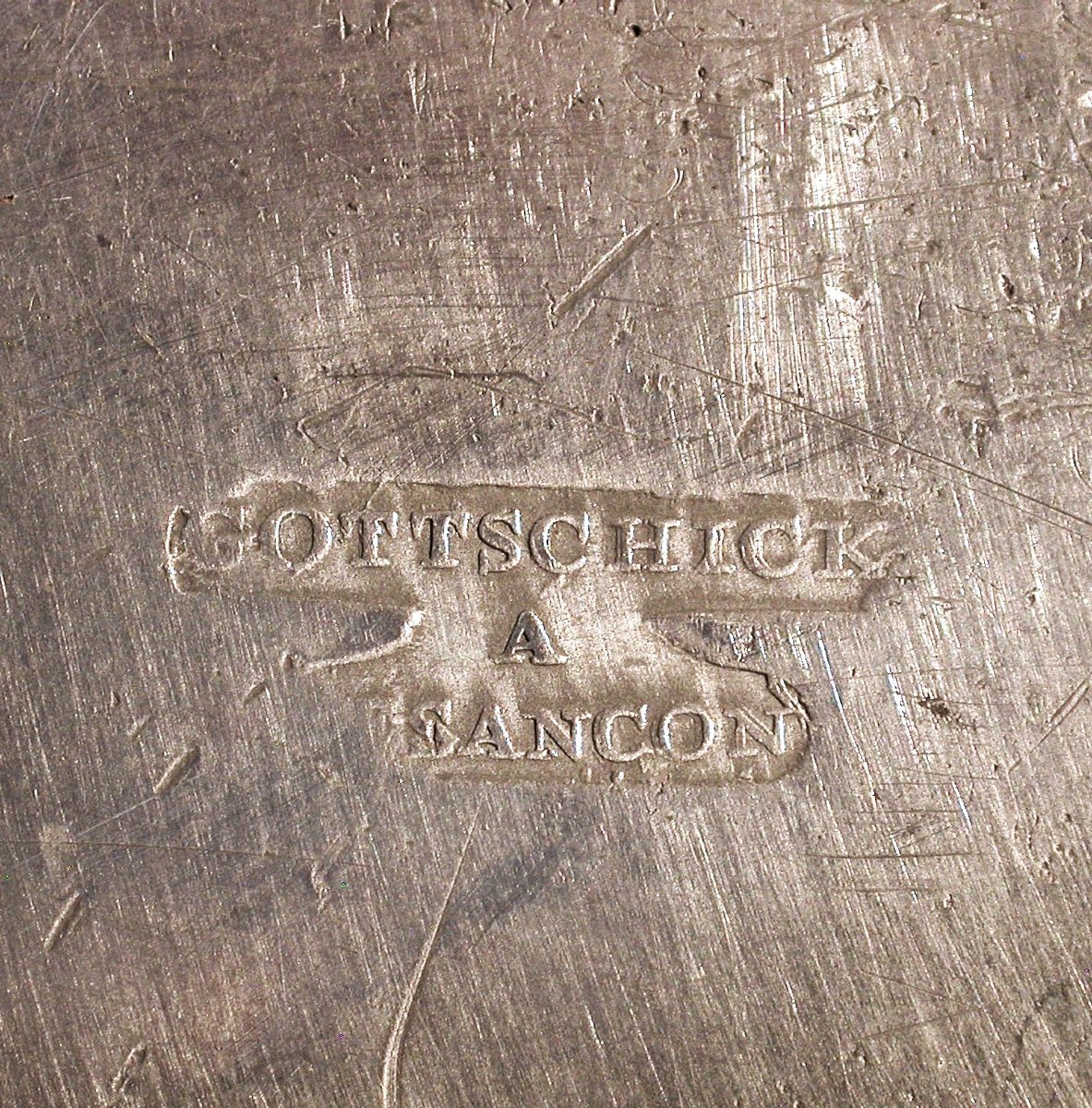 MEDECINE, CONFORT - BASSIN DE LIT EN ETAIN - Besançon, XIX ème s-photo-1