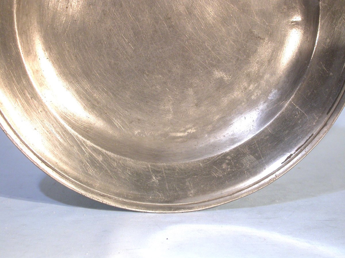 ASSIETTE EN ETAIN - COLOGNE (KÖLN, KOLN, COLN) - XVIII ème s-photo-3