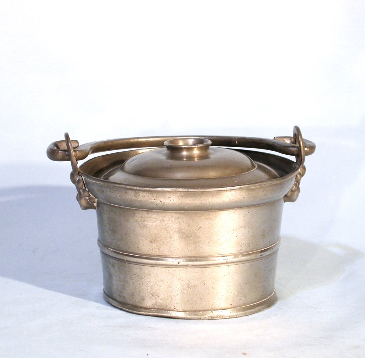 Small Dinner Stand In Pewter - Clamecy (bourgogne) - Mid 19th C-photo-2