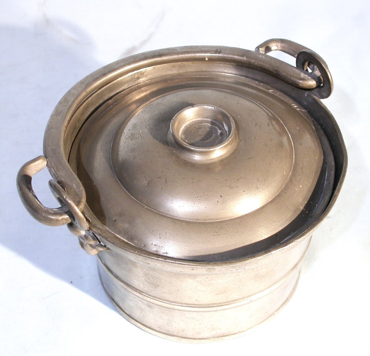 Small Dinner Stand In Pewter - Clamecy (bourgogne) - Mid 19th C-photo-4