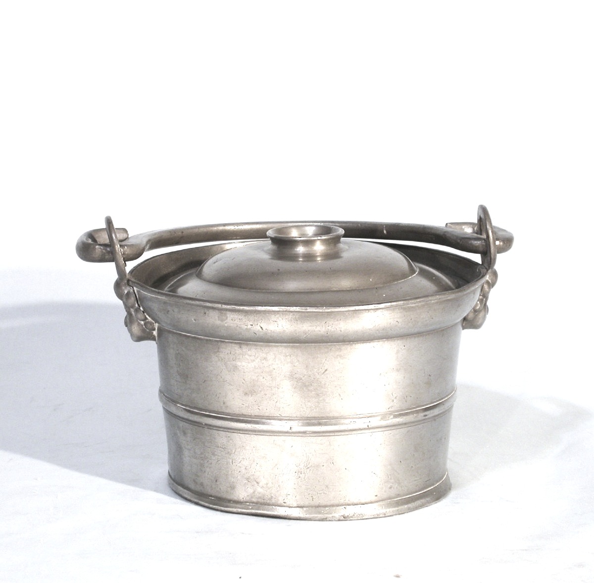 Small Dinner Stand In Pewter - Clamecy (bourgogne) - Mid 19th C-photo-2