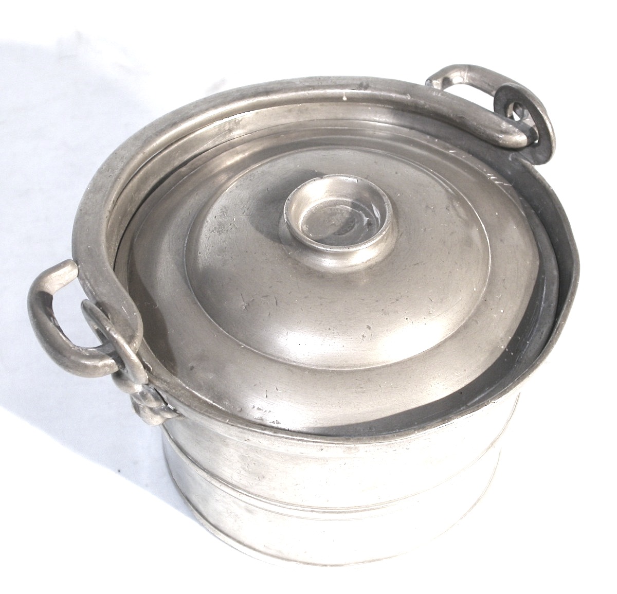 Small Dinner Stand In Pewter - Clamecy (bourgogne) - Mid 19th C-photo-4