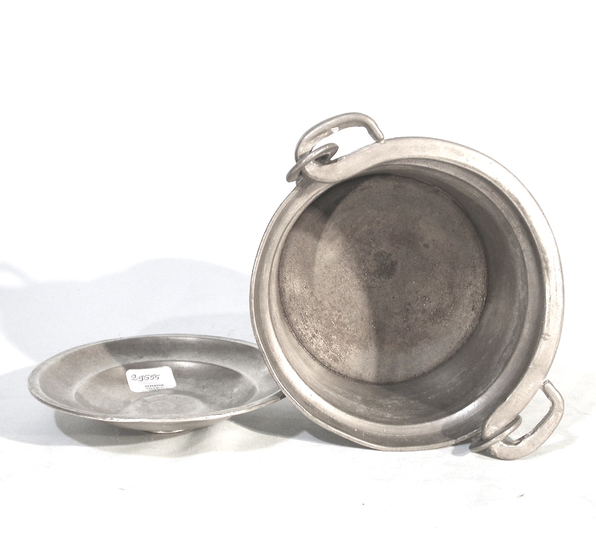 Small Dinner Stand In Pewter - Clamecy (bourgogne) - Mid 19th C-photo-1