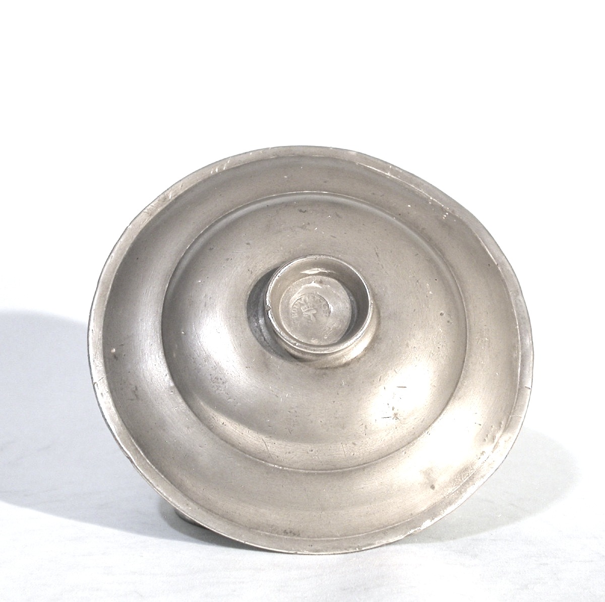 Small Dinner Stand In Pewter - Clamecy (bourgogne) - Mid 19th C-photo-3