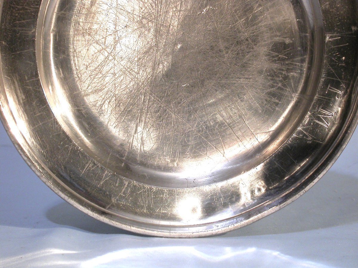 Pewter Plate - Northern Germany Or Netherlands - 18th Century-photo-4