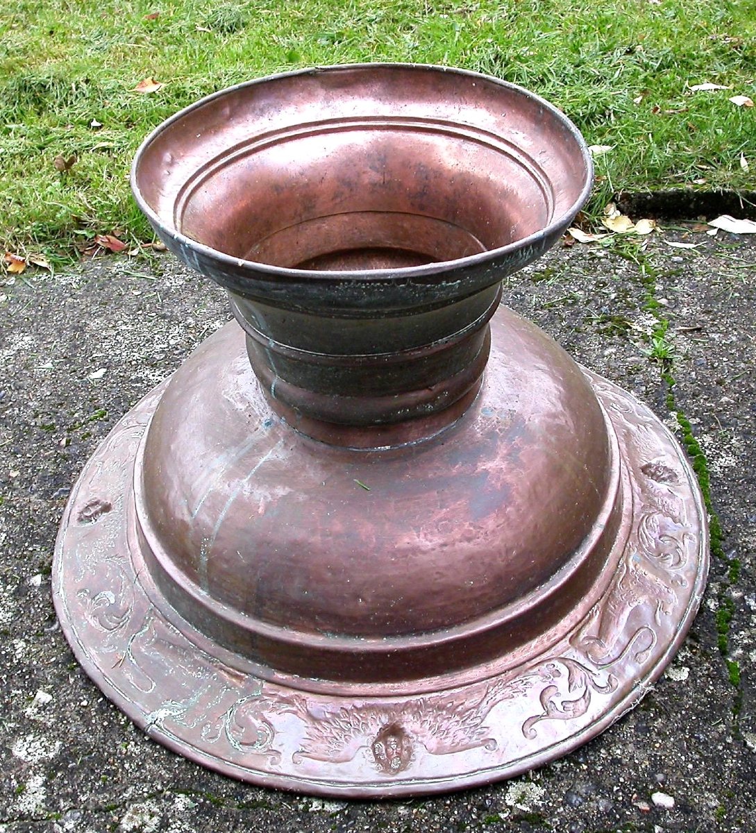 Large Copper Basin - Italy (?), 18th Century-photo-5