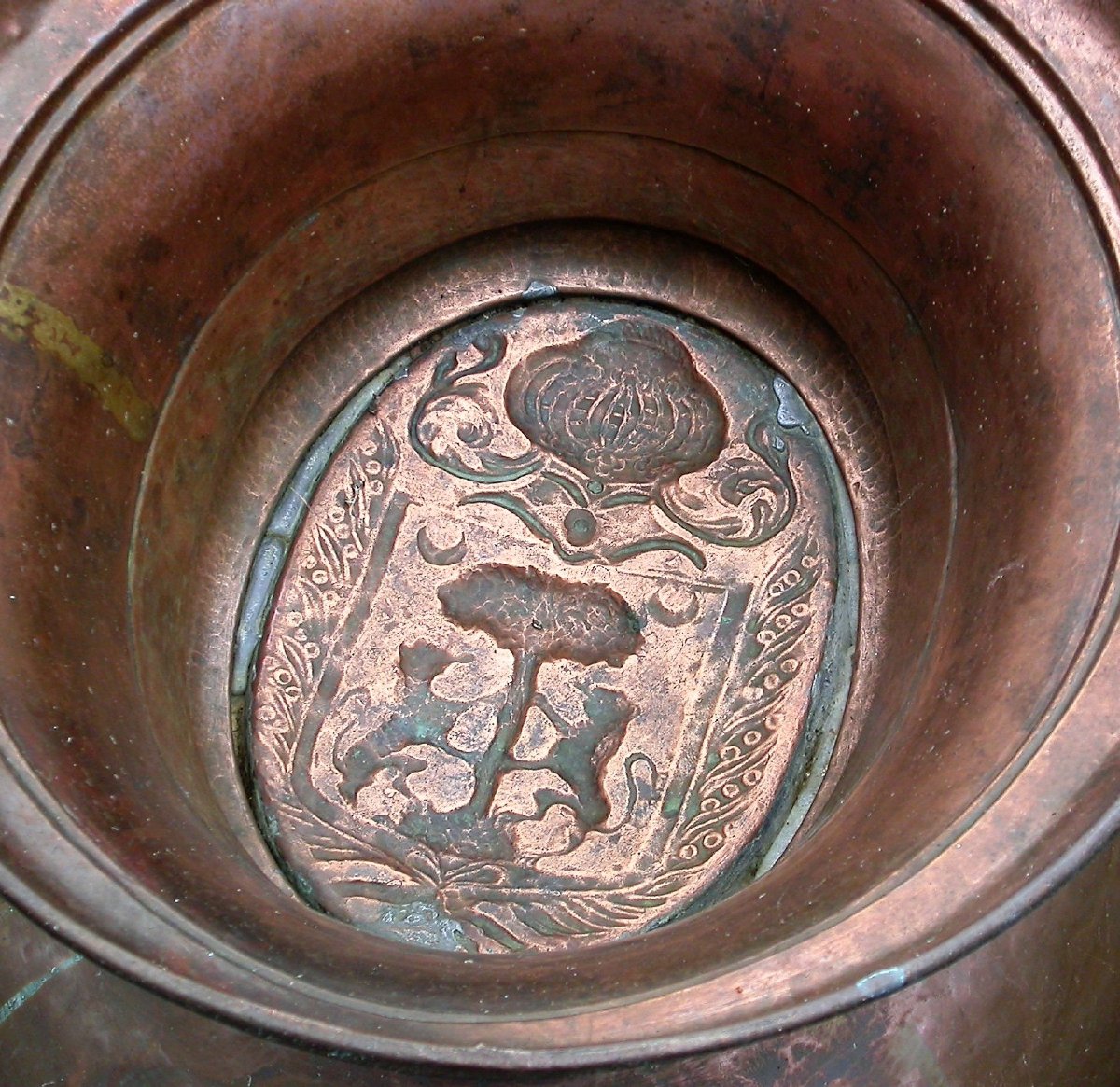 Large Copper Basin - Italy (?), 18th Century-photo-6