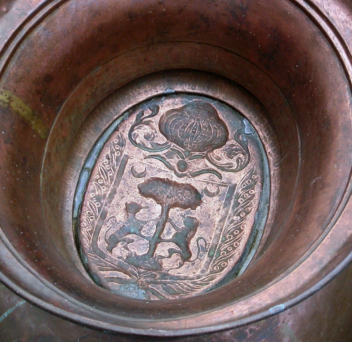 Large Copper Basin - Italy (?), 18th Century-photo-6