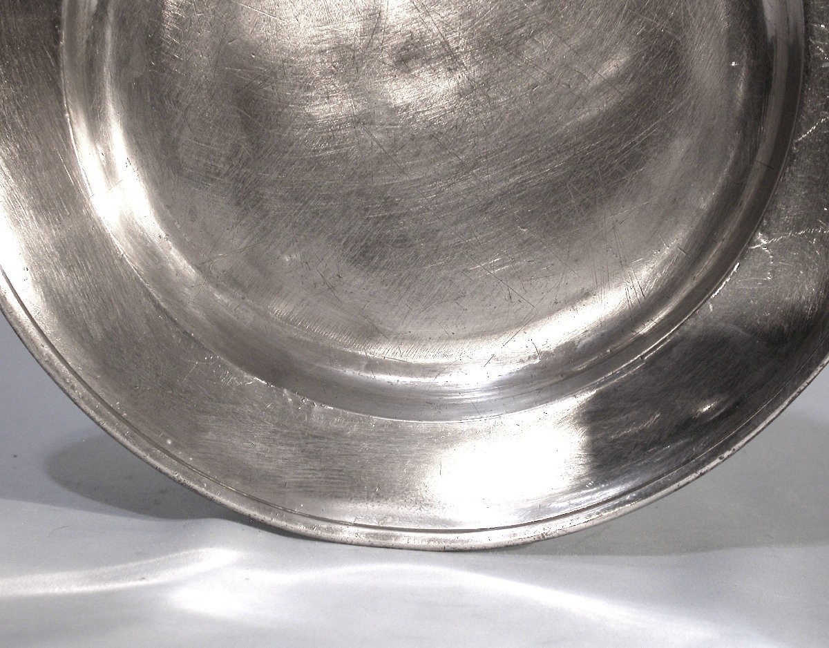 Pewter Plate - Northern Germany Or Netherlands, 18th C-photo-3