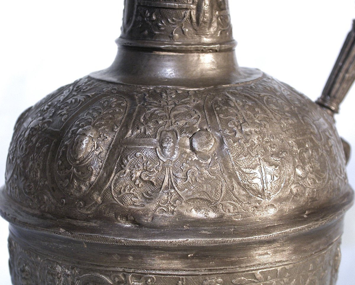 "suzanne" Pewter Ewer, Lyon Or Montbeliard, XVI Th C.-photo-2