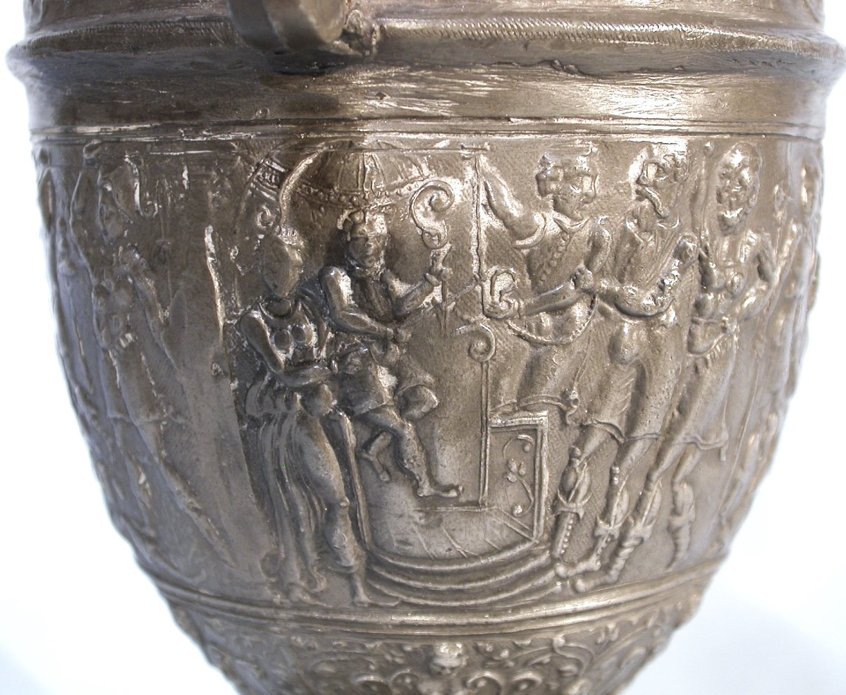 "suzanne" Pewter Ewer, Lyon Or Montbeliard, XVI Th C.-photo-5