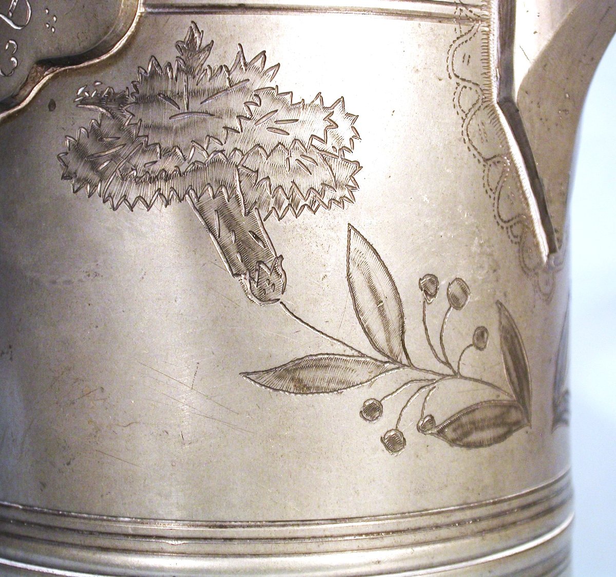 Large Pewter Wine Bottle (glockenkanne) - Schaffhausen (schaffouse), Circa 1800-photo-6