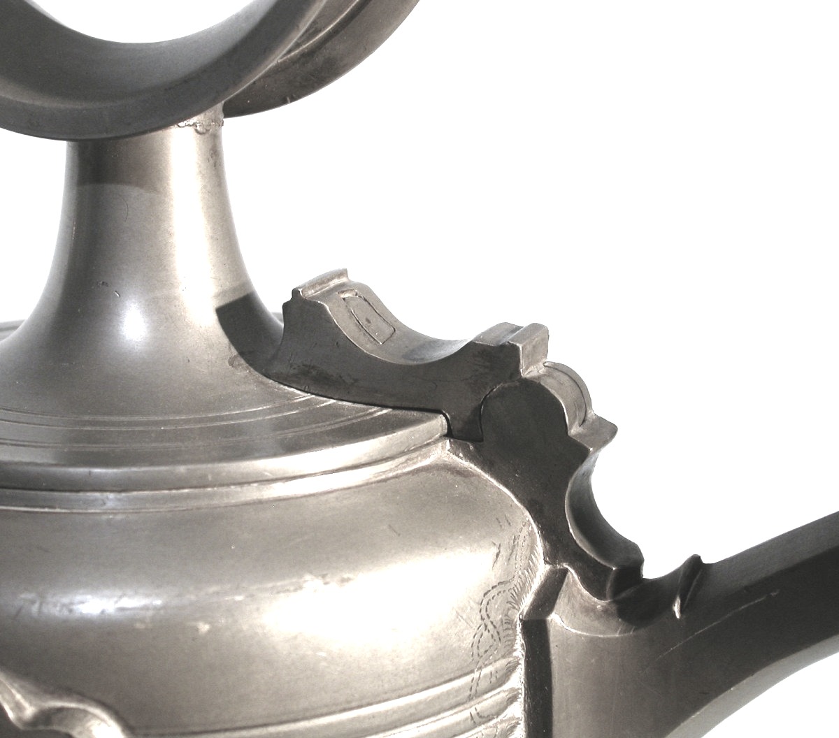 Large Pewter Wine Bottle (glockenkanne) - Schaffhausen (schaffouse), Circa 1800-photo-1