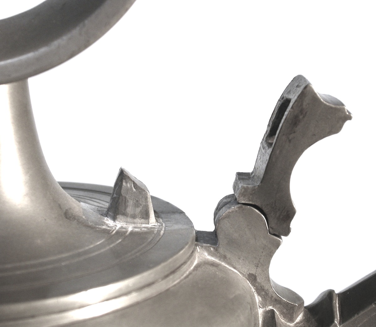 Large Pewter Wine Bottle (glockenkanne) - Schaffhausen (schaffouse), Circa 1800-photo-2