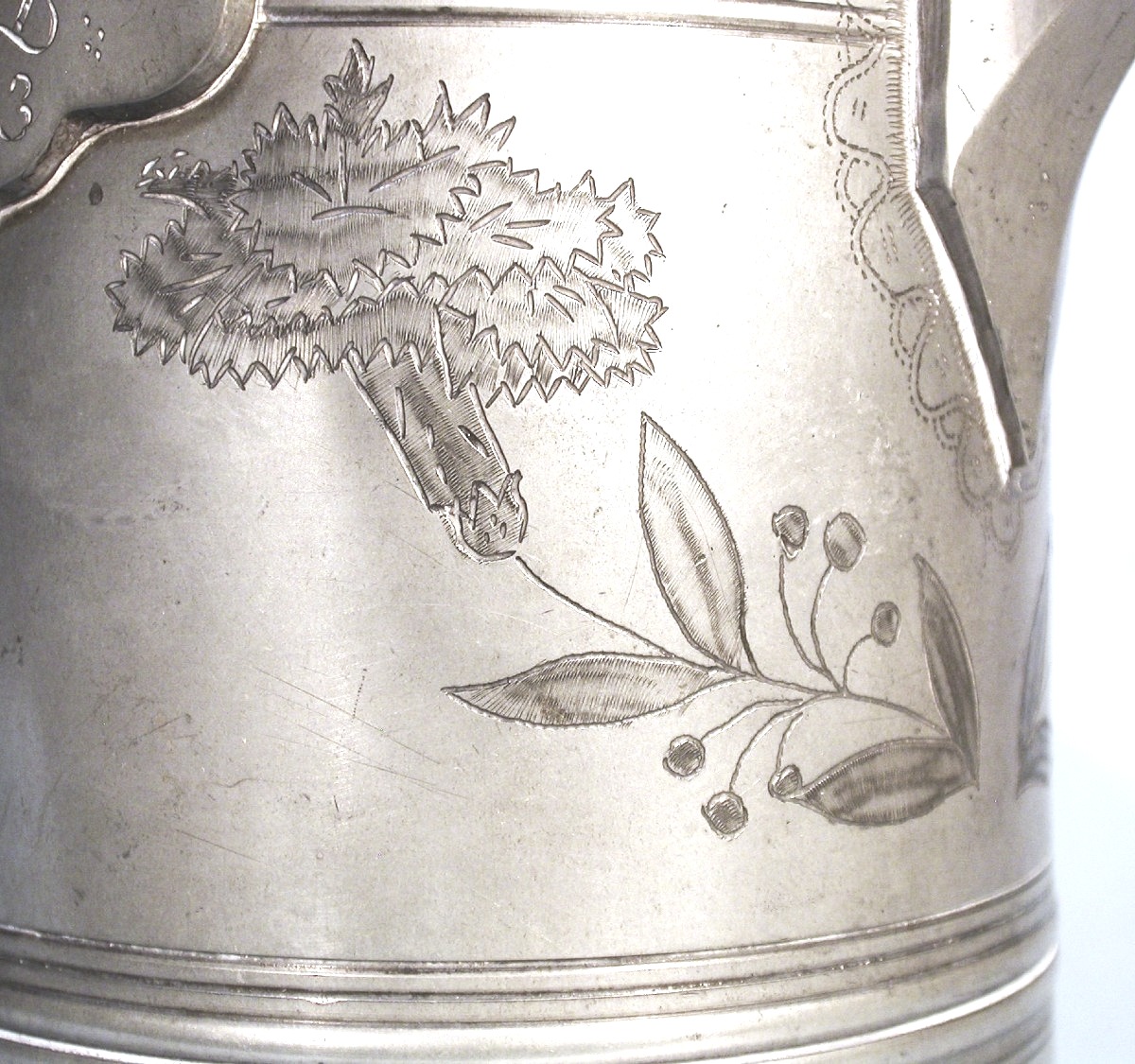 Large Pewter Wine Bottle (glockenkanne) - Schaffhausen (schaffouse), Circa 1800-photo-6