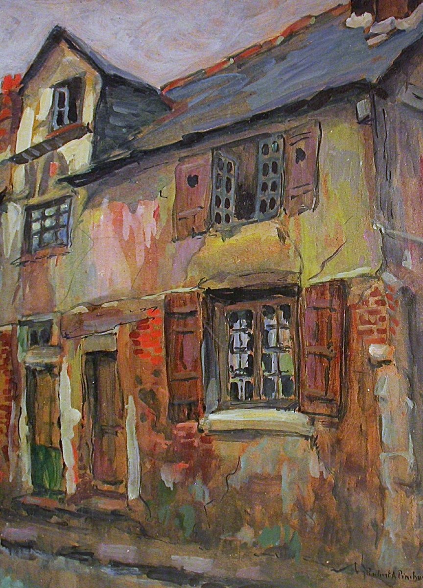Postimpressionist Painting - Oil On Cardboard By Robert Pinchon-photo-2