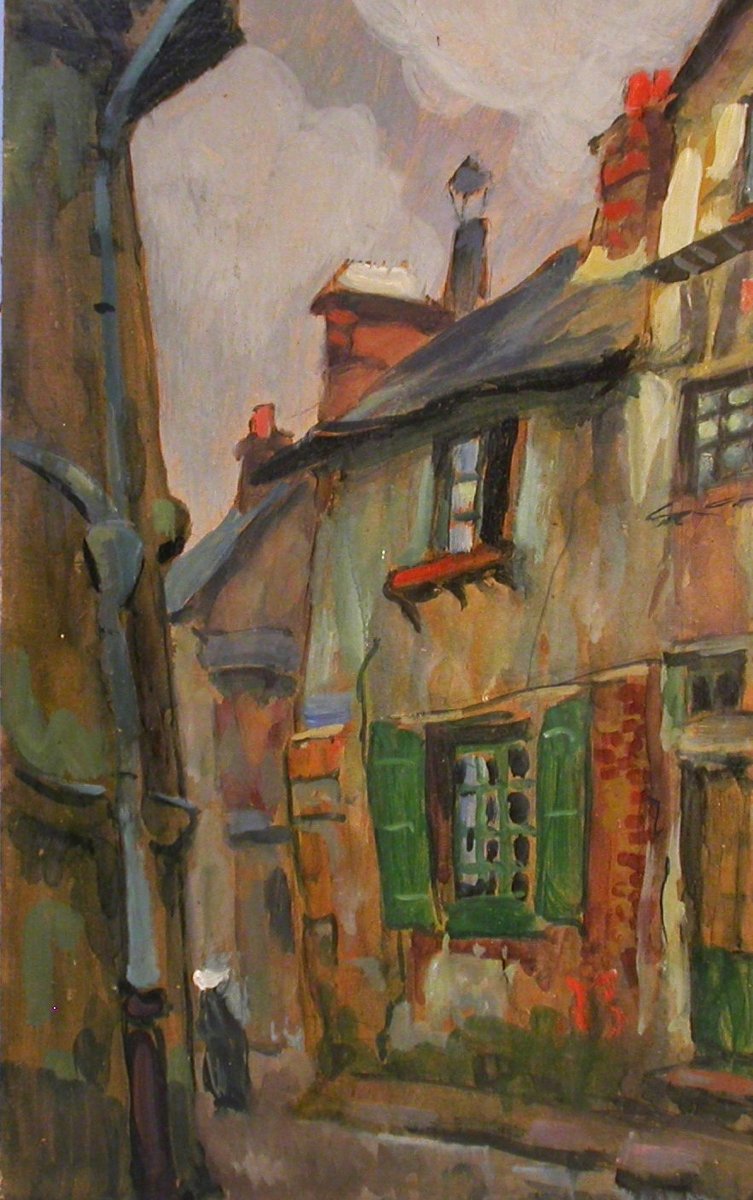 Postimpressionist Painting - Oil On Cardboard By Robert Pinchon-photo-3