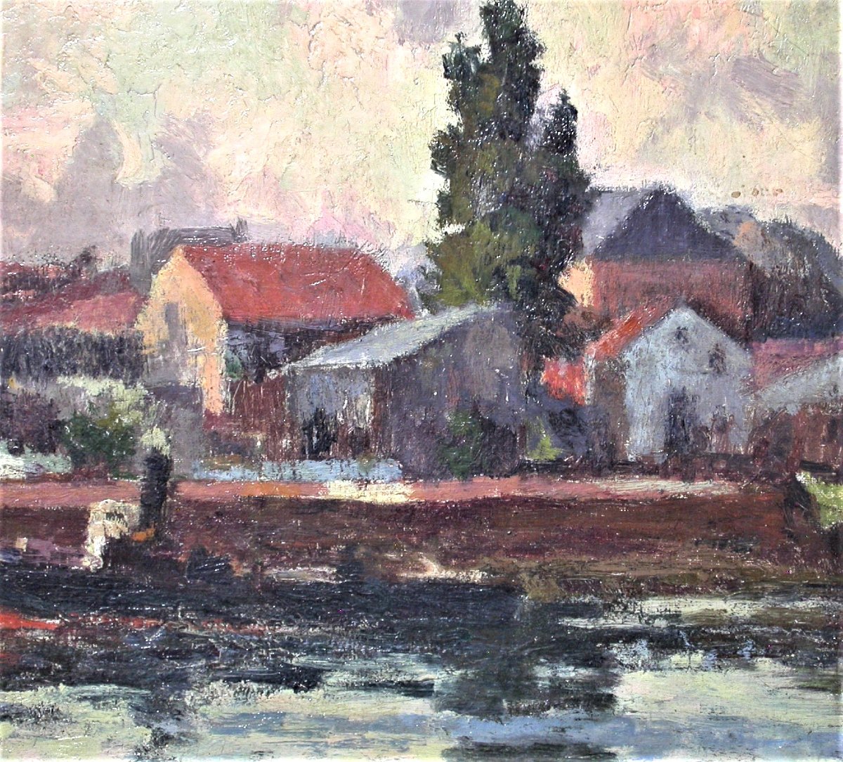 Painting - Post-impressionist Oil On Canvas By Narcisse Henoque-photo-3