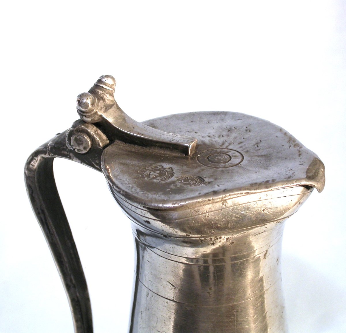 Extremely Rare Pewter Pitcher- Arc-en-barrois (champagne), Circa 1700-photo-2