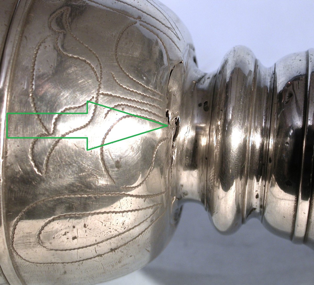 A Unique Pewter Pitcher From Saint-nicolas-de-port (lorraine), 18th Century-photo-2
