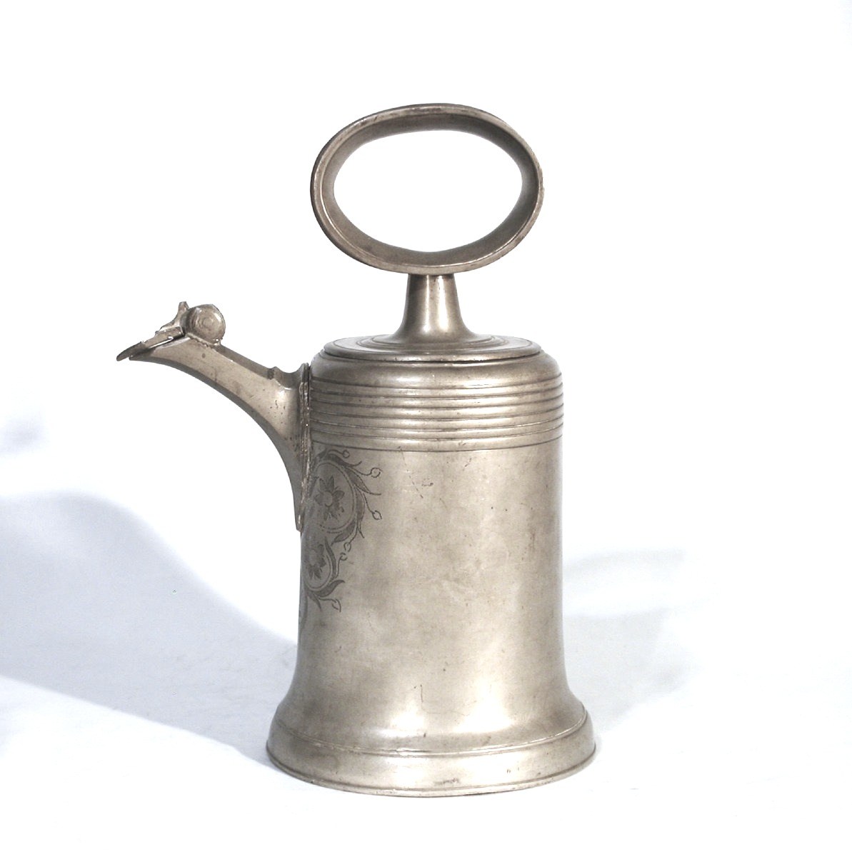 Pewter Wine Bottle Known As The "glockenkanne" - Elgg, Xbviii Th C.-photo-2