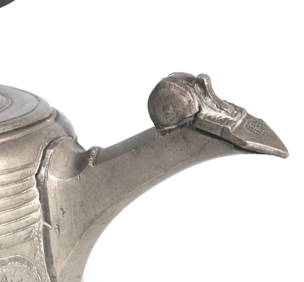 Pewter Wine Bottle Known As The "glockenkanne" - Elgg, Xbviii Th C.-photo-4