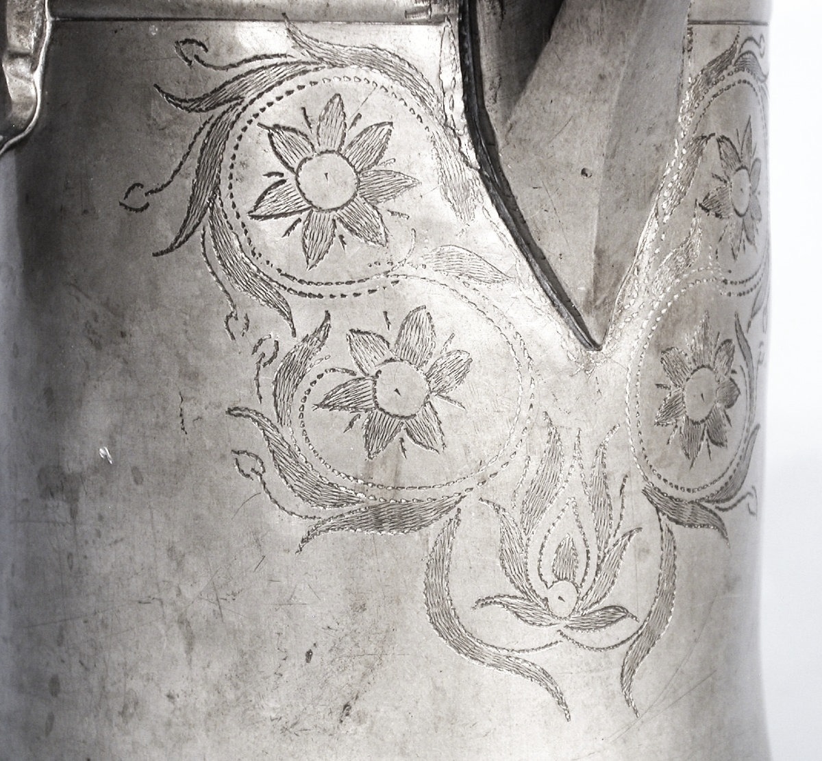 Pewter Wine Bottle Known As The "glockenkanne" - Elgg, Xbviii Th C.-photo-2