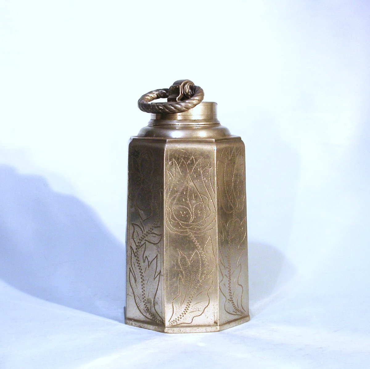 Pewter Wine Bottle Known As A "prismenkanne, Germany, XVIII Th C-photo-2