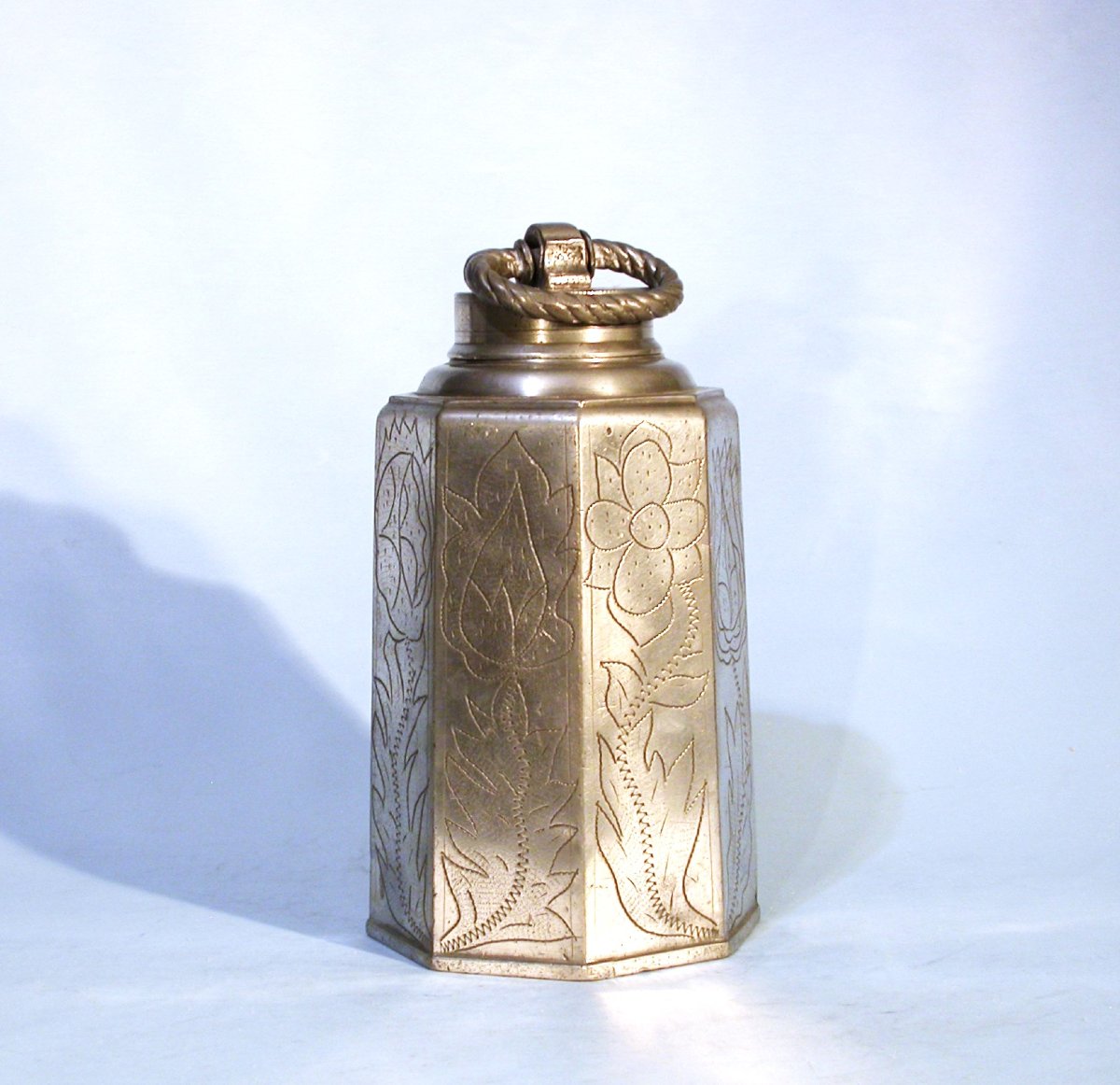 Pewter Wine Bottle Known As A "prismenkanne, Germany, XVIII Th C-photo-3