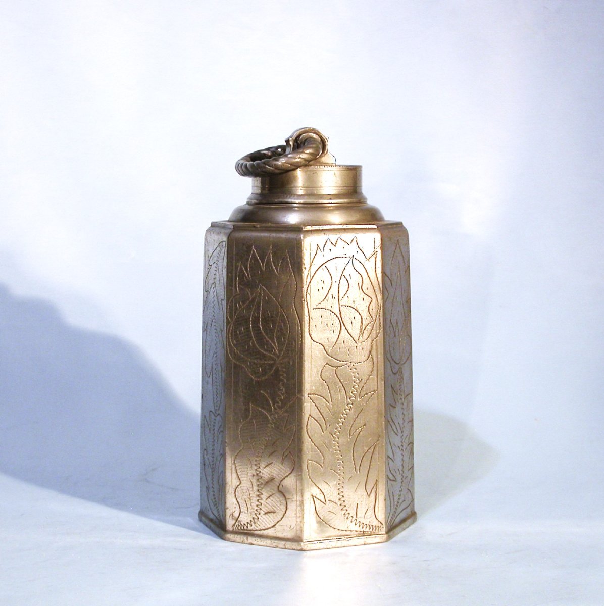 Pewter Wine Bottle Known As A "prismenkanne, Germany, XVIII Th C-photo-4