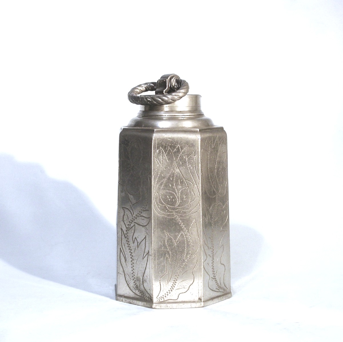 Pewter Wine Bottle Known As A "prismenkanne, Germany, XVIII Th C-photo-2