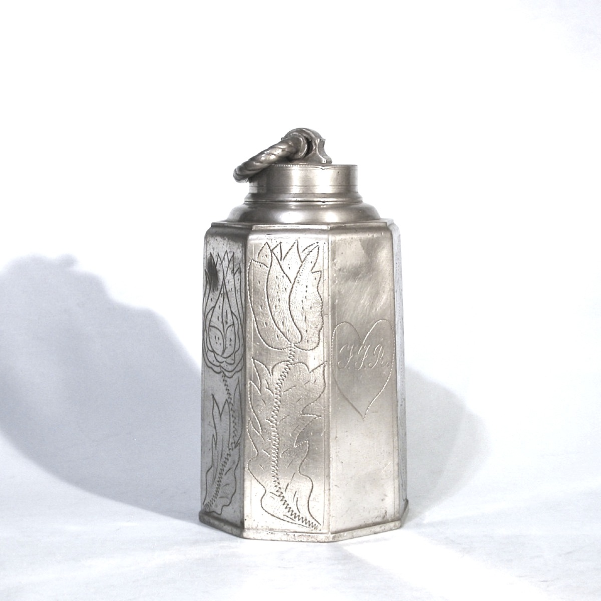 Pewter Wine Bottle Known As A "prismenkanne, Germany, XVIII Th C-photo-5