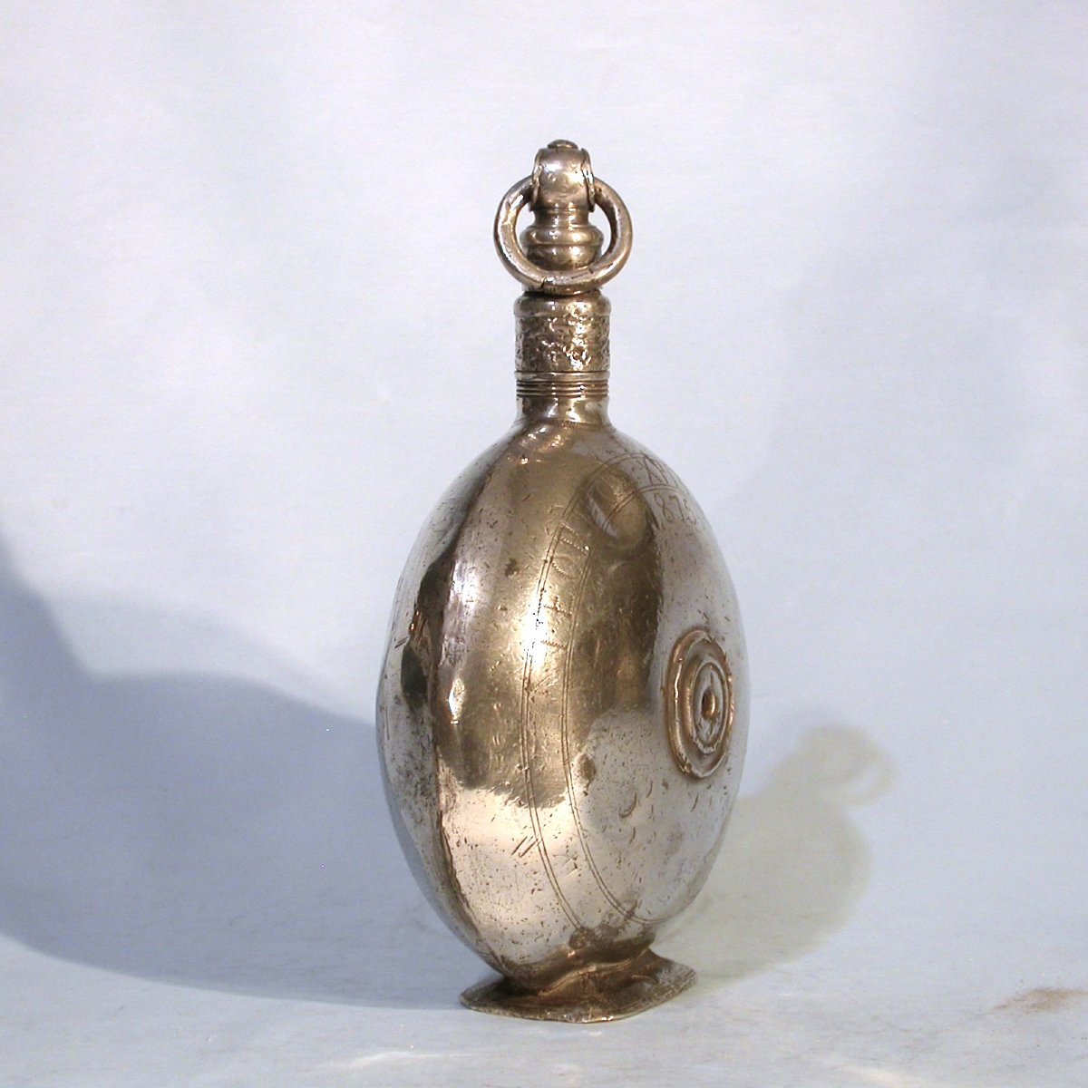 Pewter Water Flask - Balkans, 19th Century-photo-2