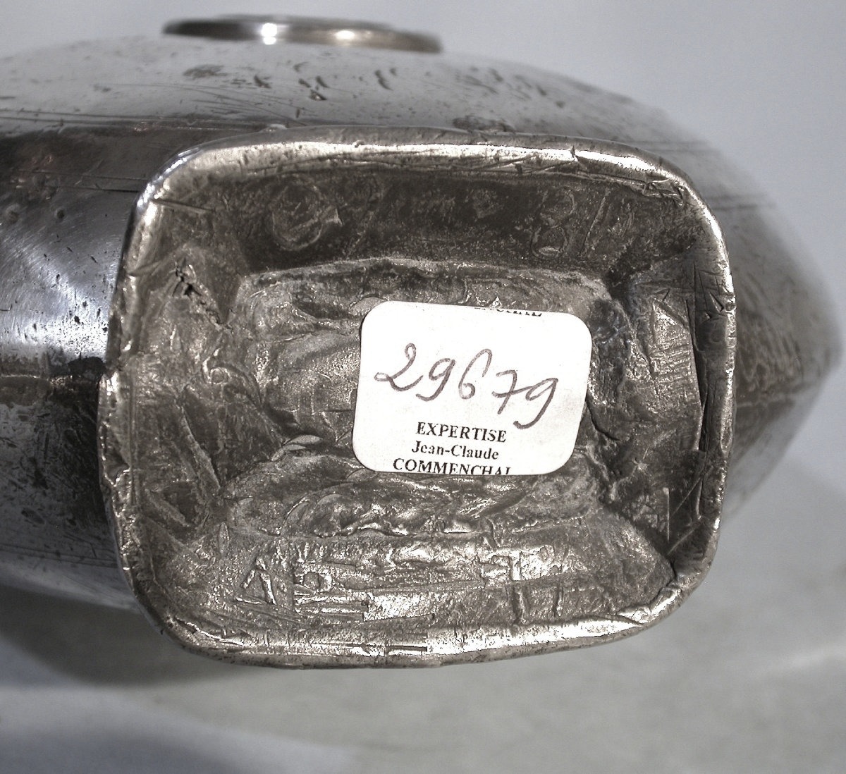 Pewter Water Flask - Balkans, 19th Century-photo-1