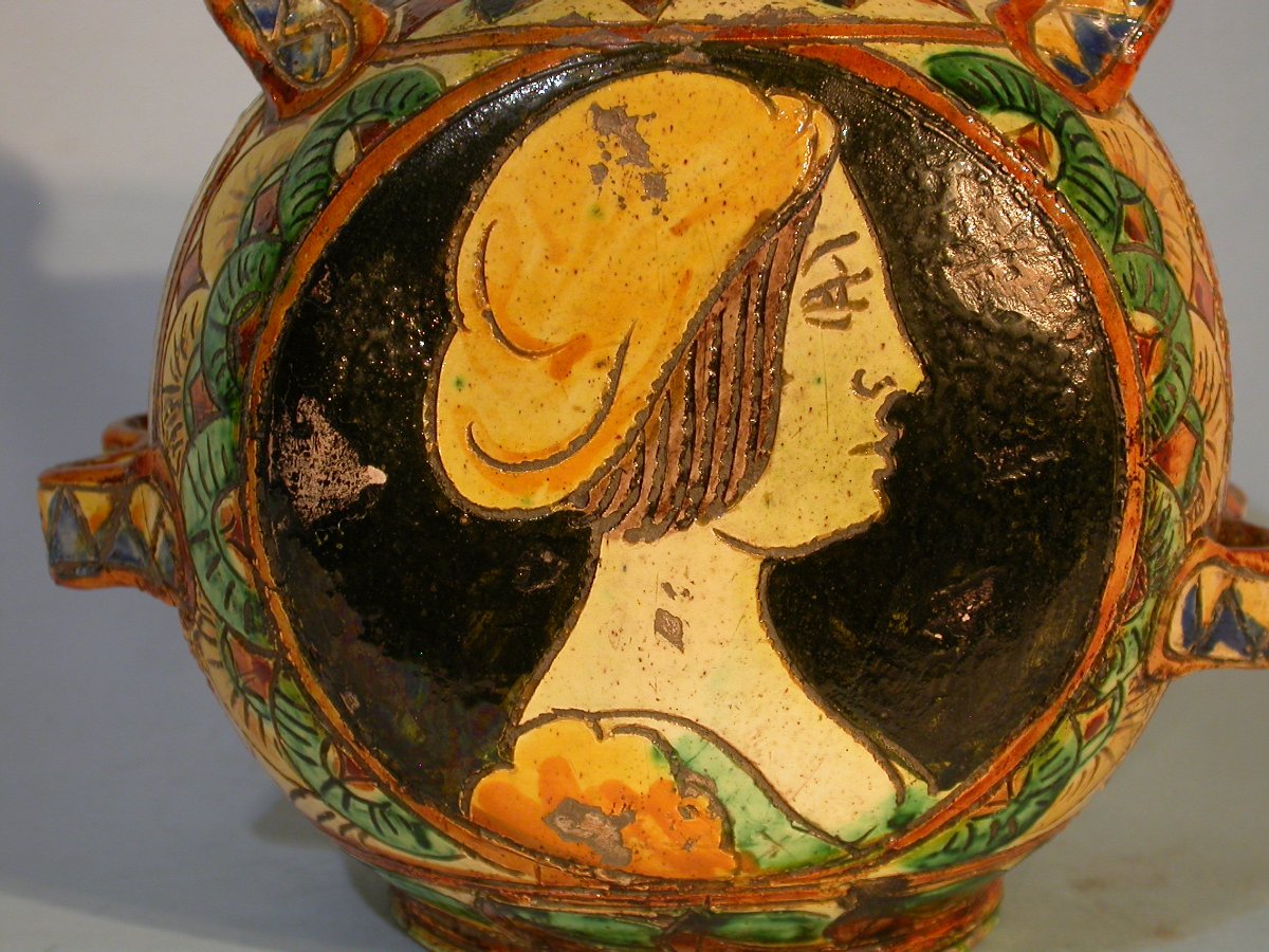 GOURDE EN TERRE VERNISSEE - BAS-RHIN (?), CIRCA 1800-photo-1
