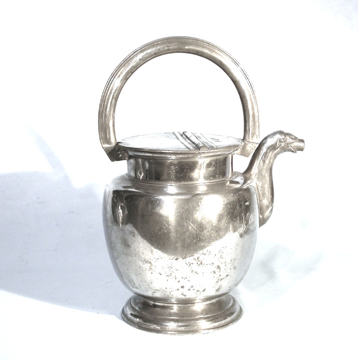 Pewter Milk Pitcher - Lyon, 19th Century-photo-2