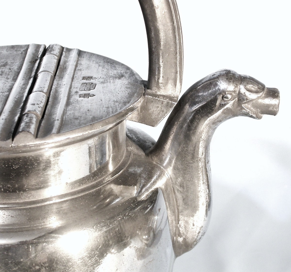 Pewter Milk Pitcher - Lyon, 19th Century-photo-3