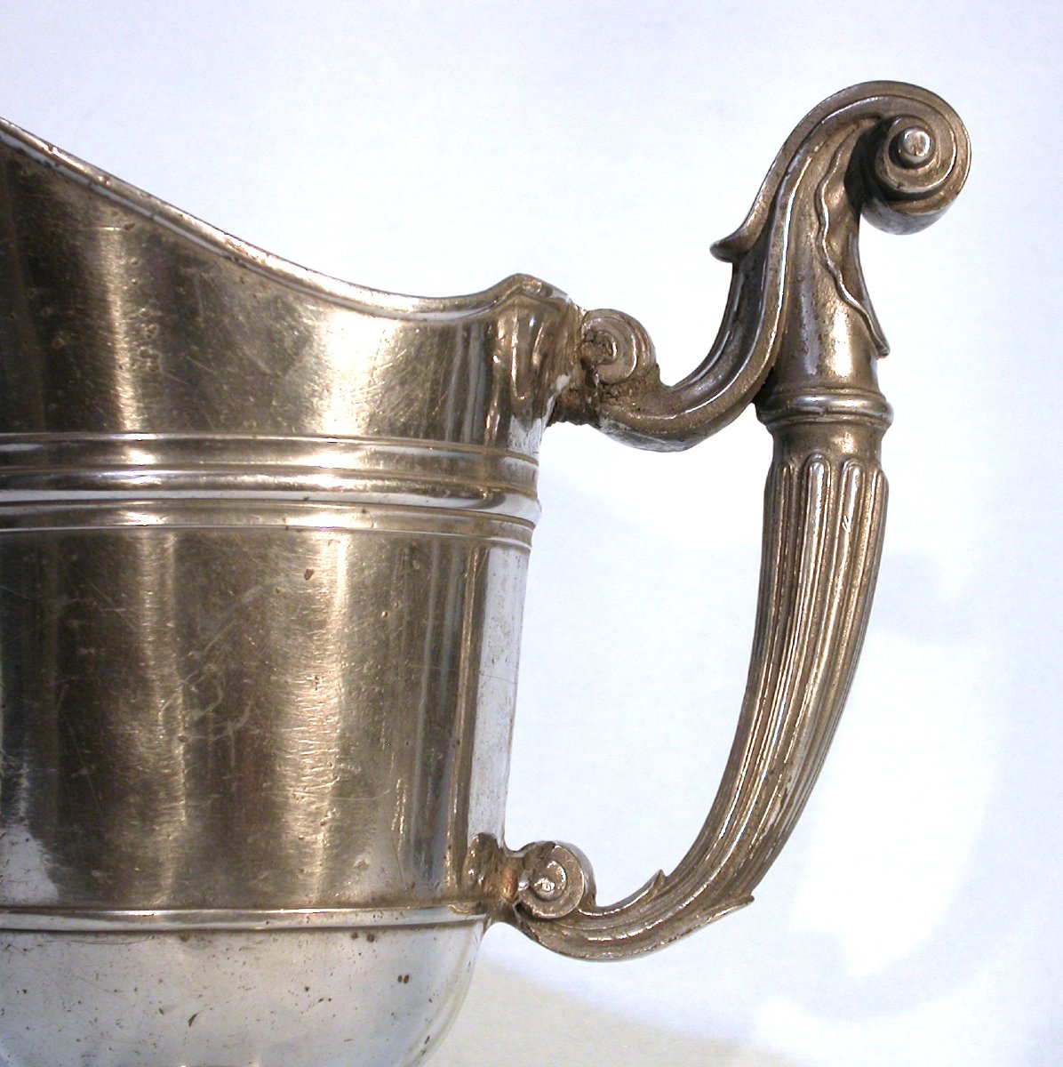 Pewter Armored Pitcher By Jean Peudfin - Lyon, 18th Century-photo-4