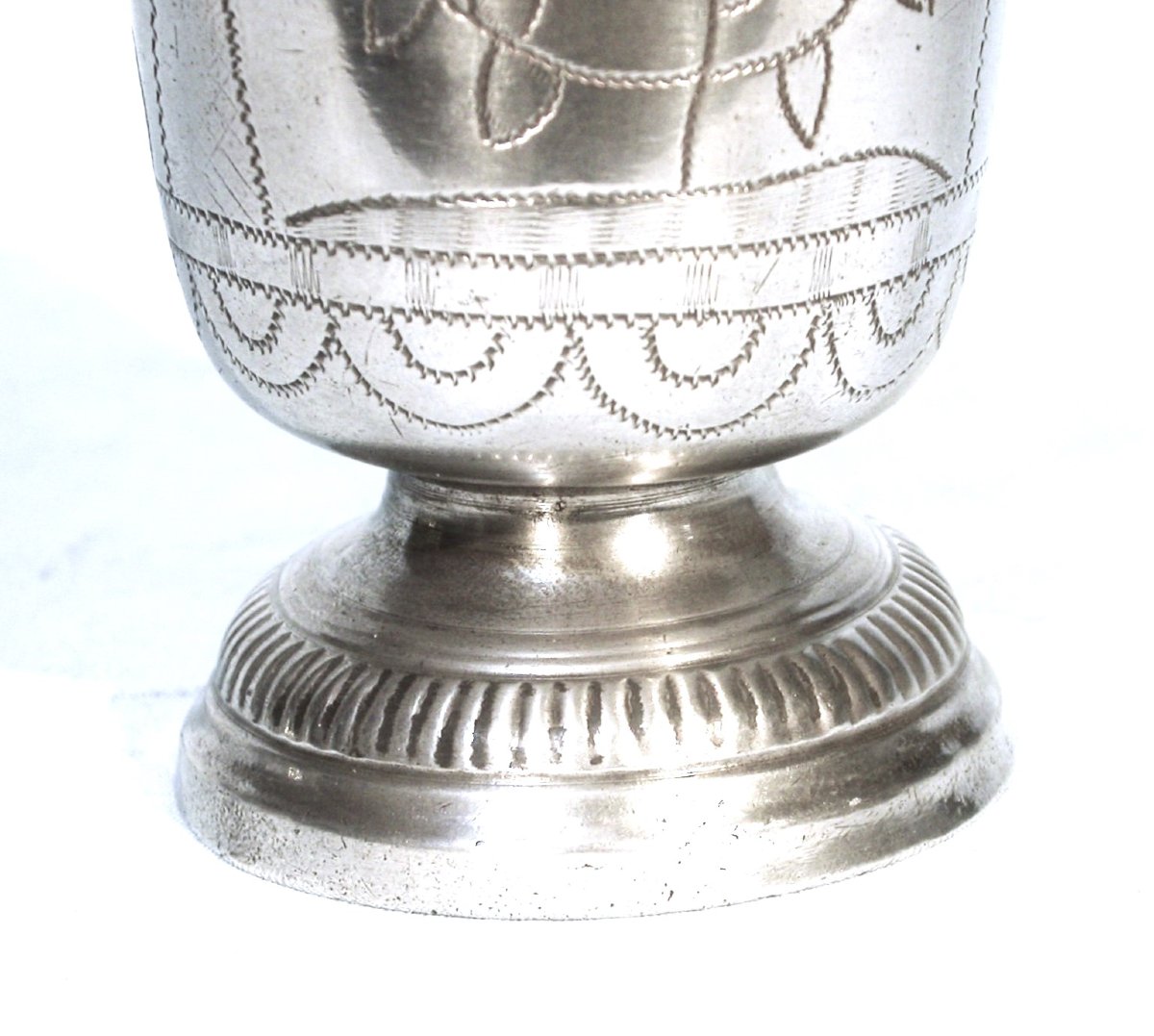 Engraved Pewter Timbale - Paris, 18th Century-photo-4