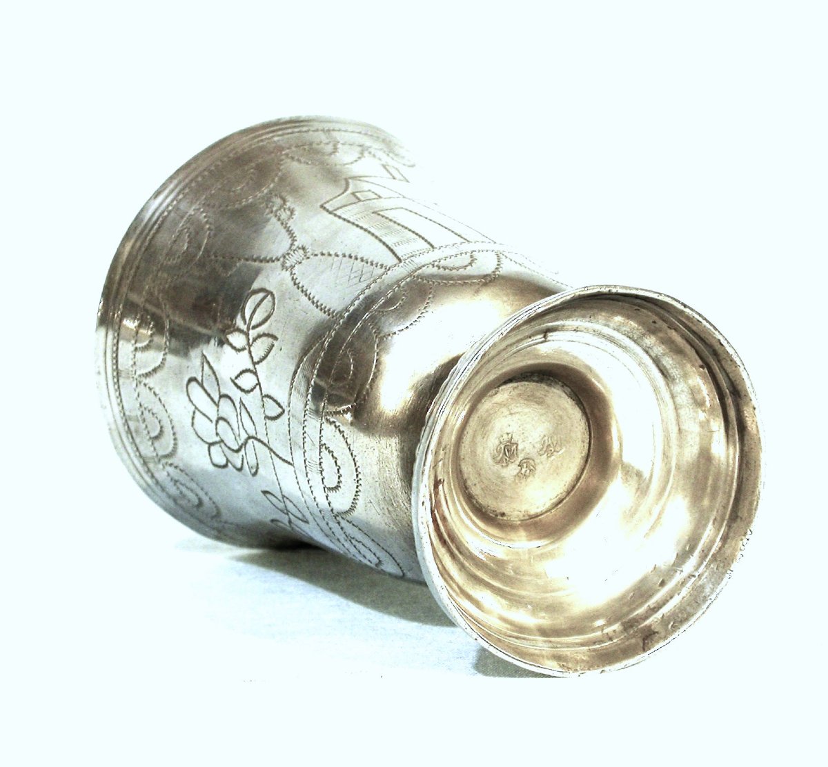 Engraved Pewter Timbale - Paris, 18th Century-photo-1