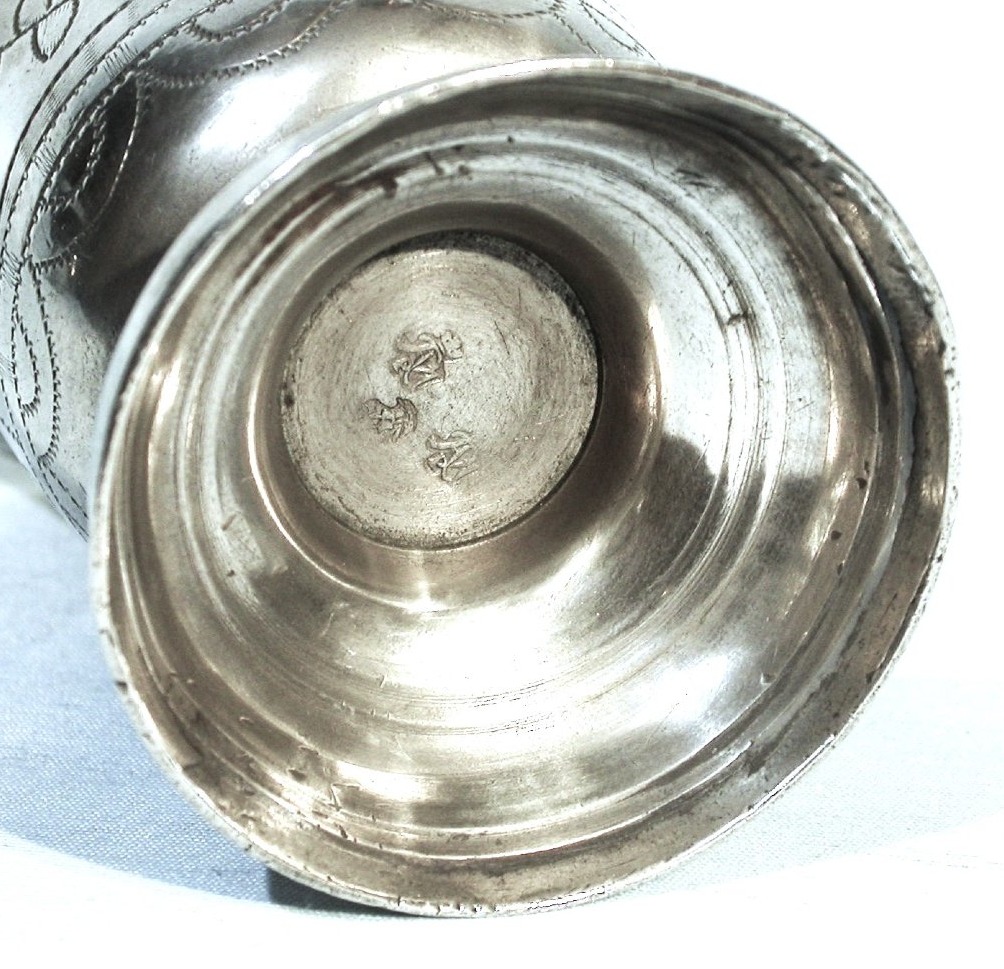 Engraved Pewter Timbale - Paris, 18th Century-photo-2
